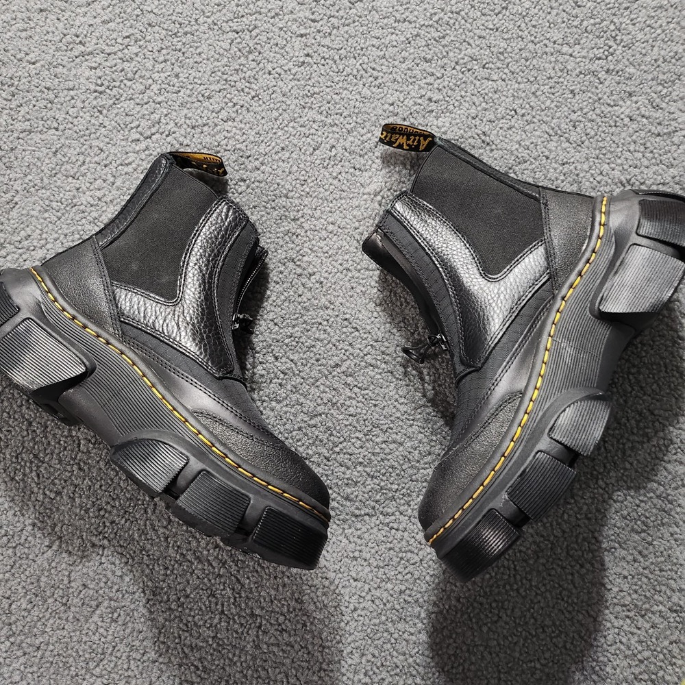 Unisex Size M6/W7 Dr. Martens Chelsea Boots 2976 DMXL Zip Up Leather Black - Picture 4 of 7